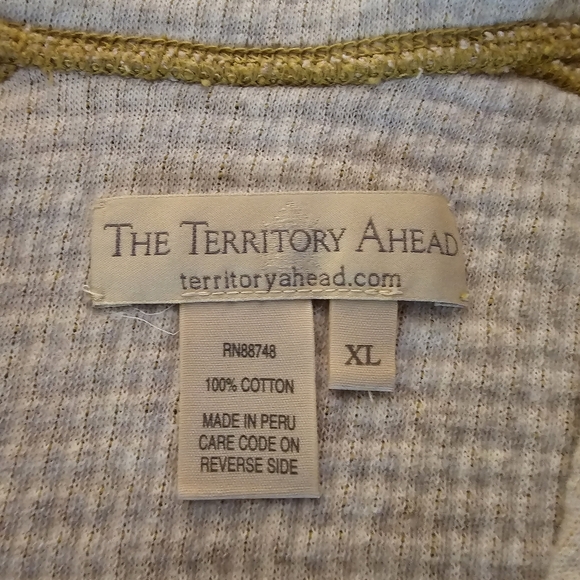 The Territory Ahead Men's Mustard Zip-Up Sweater XL - Picture 3 of 11